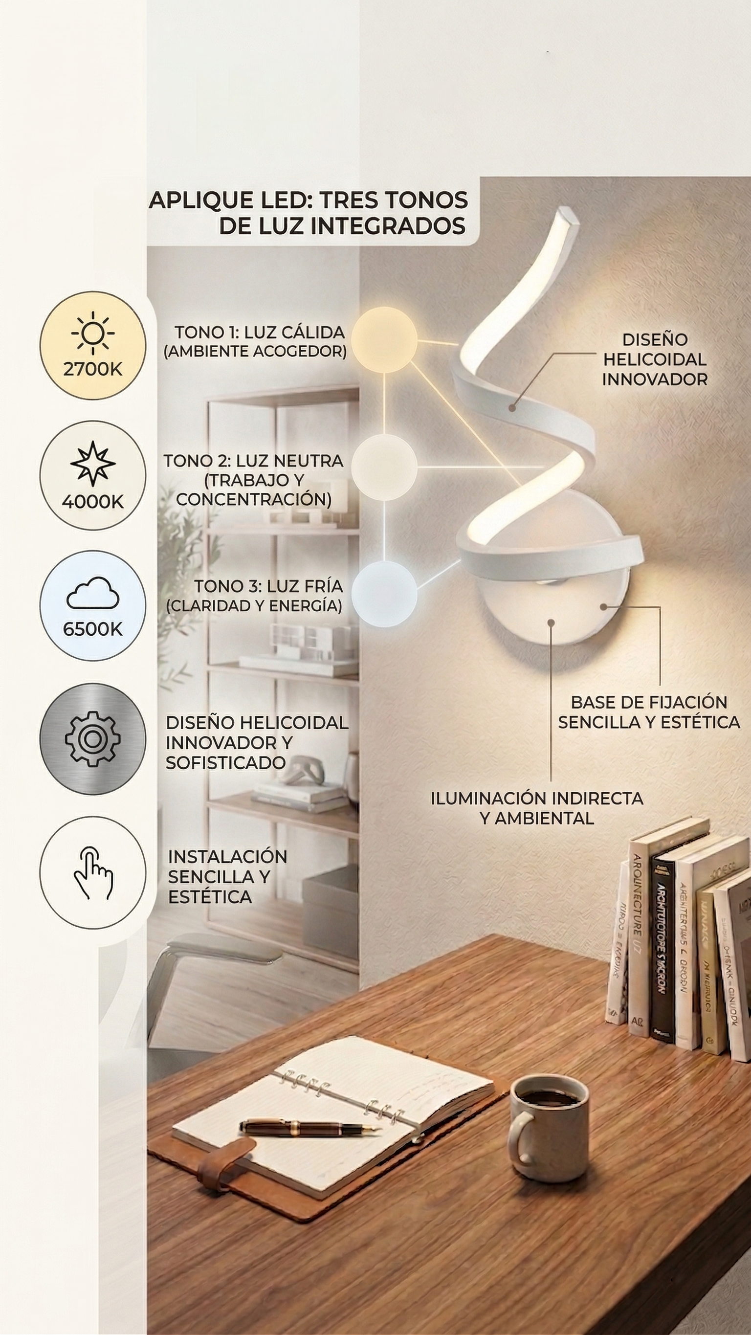 Lámpara Decorativa De Pared - FOLGTECH