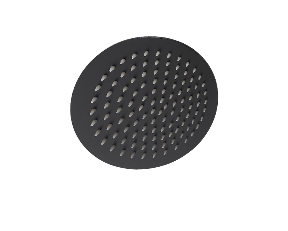 REGADERA REDONDA NEGRA DE 8" FOLGVEX