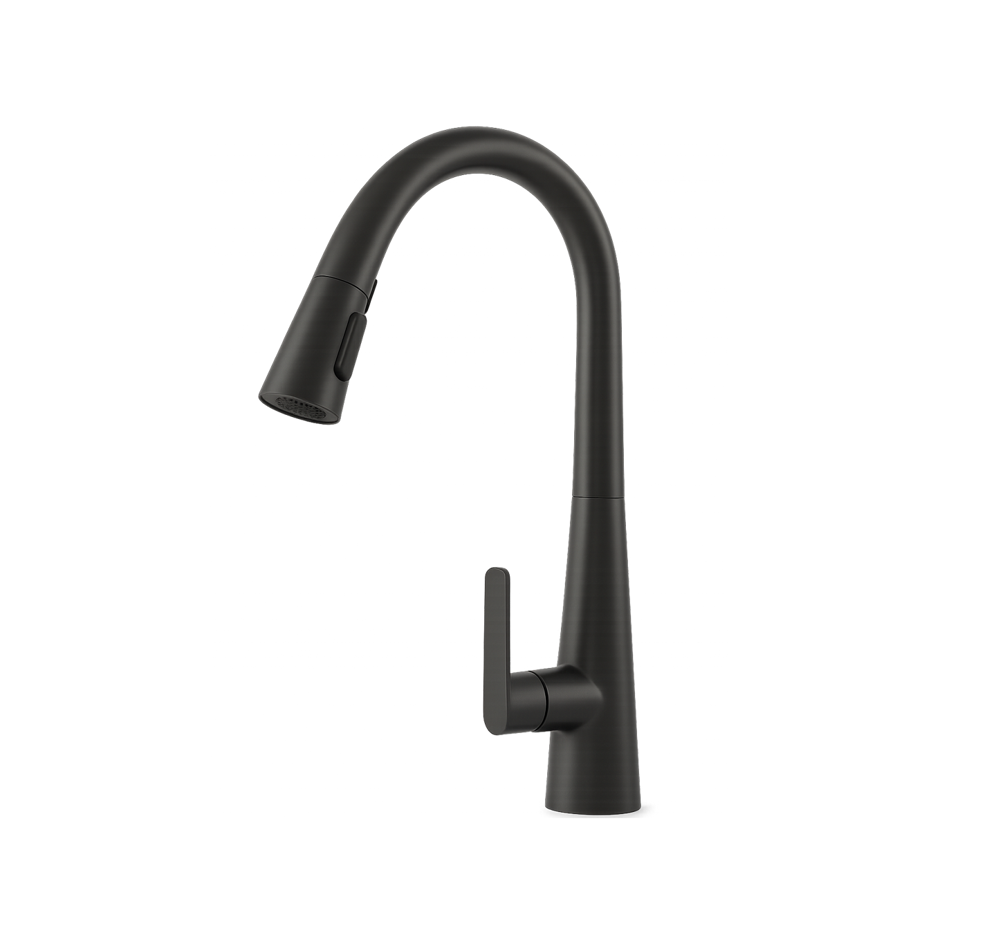 MONOMANDO DE FREGADERO CON CABEZAL EXTRAÍBLE Y ARCO ALTO GIRATORIO 360° EN ACABADO NEGRO SATINADO FOLGVEX