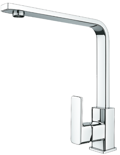 Monomando de Fregadero Alto con Cuerpo Cuadrado y Cuello Giratorio 360° Cromado FOLGVEX®