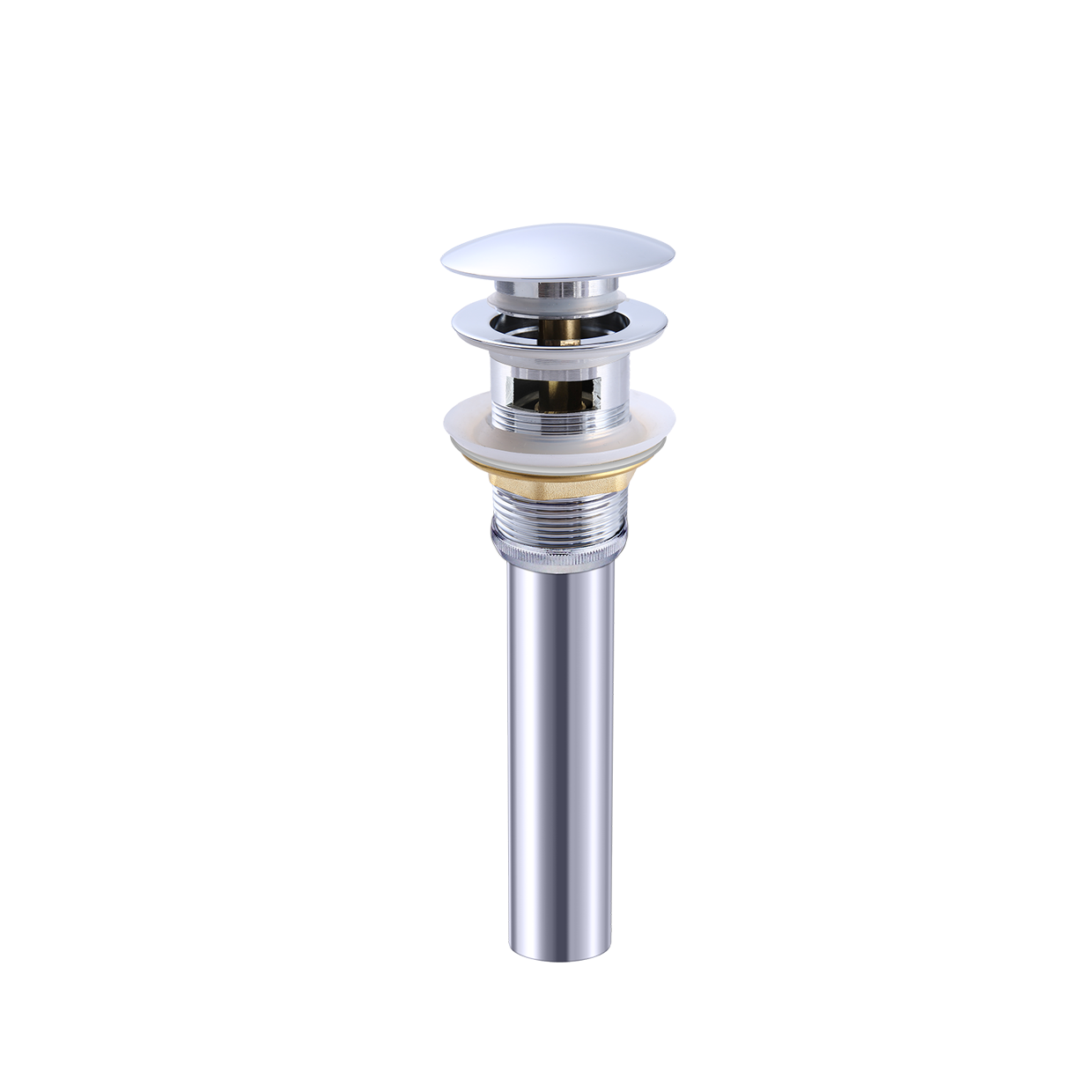 Contra Push para Lavabo de Latón Cromado con Rebosadero y Salida de 1 1/4" FOLGVEX®