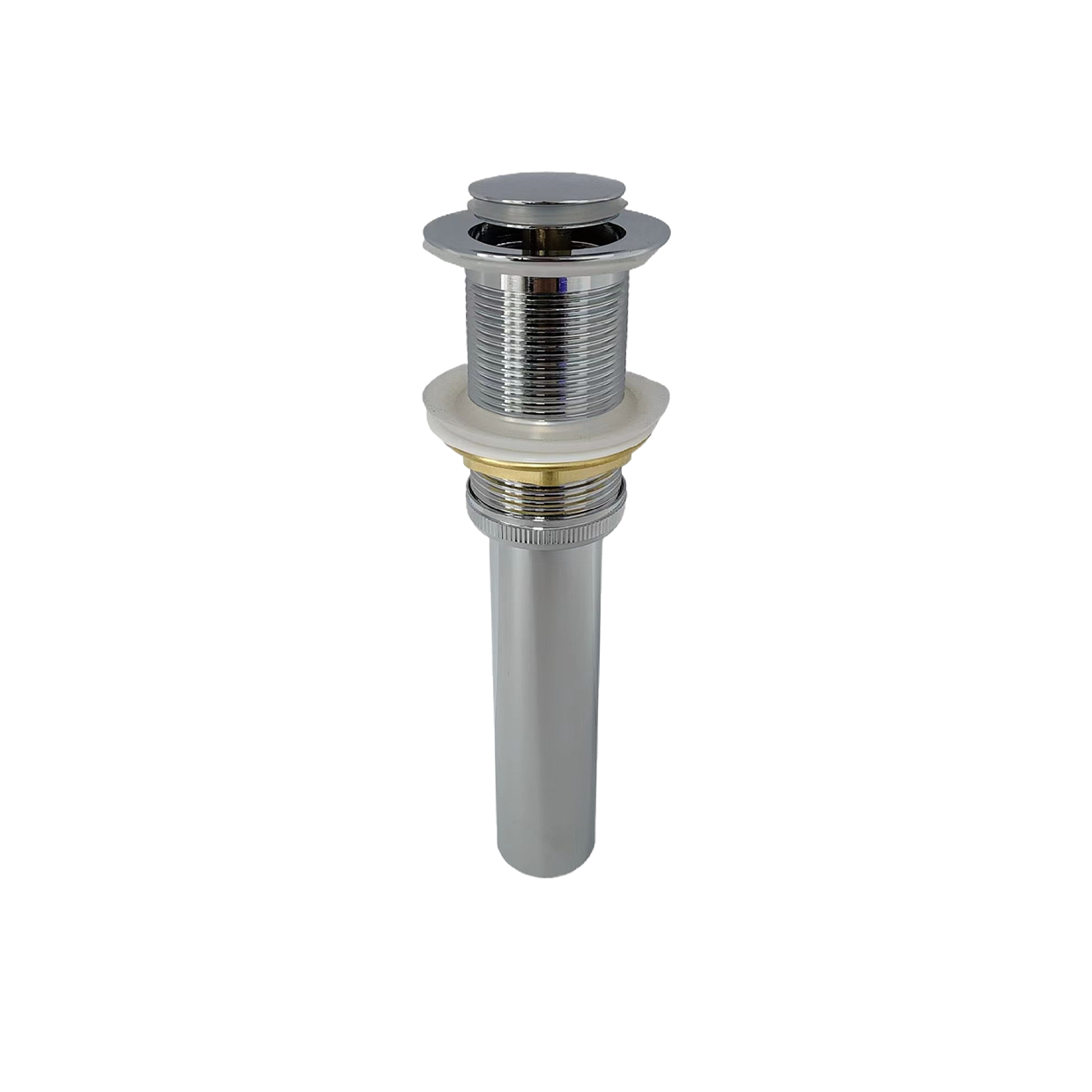 Contra Push para Lavabo de Latón Cromado sin Rebosadero y Salida de 1 1/4" FOLGVEX®