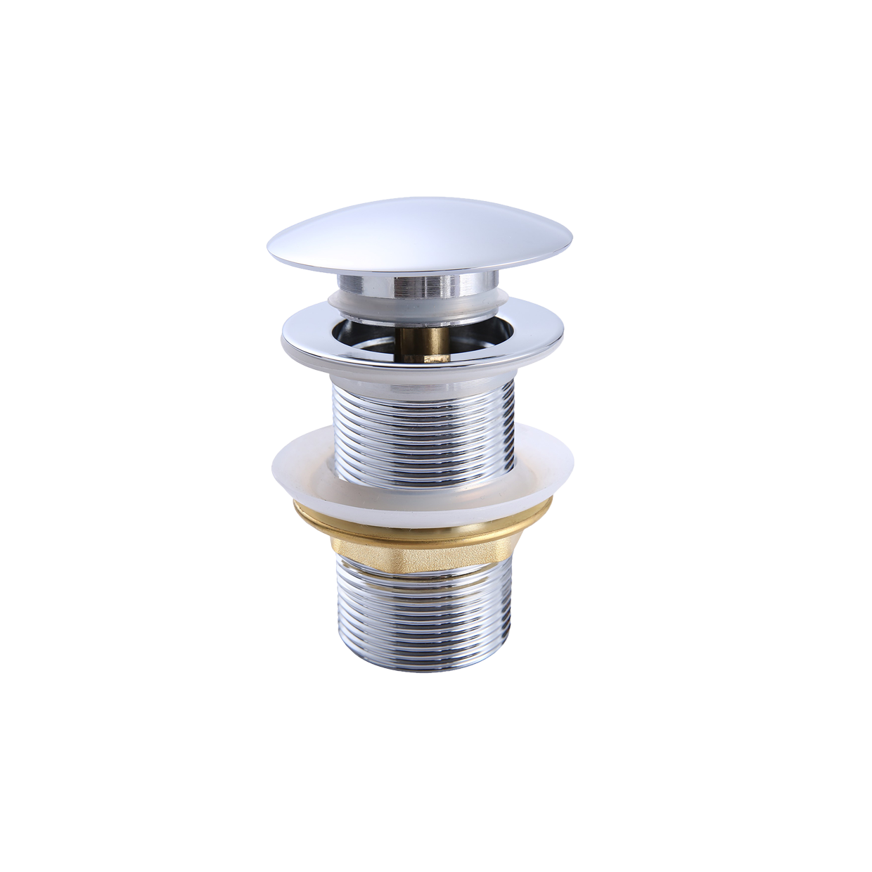 Contra Push para Lavabo de Latón Cromado sin Rebosadero con Salida de 1 1/4" FOLGVEX®