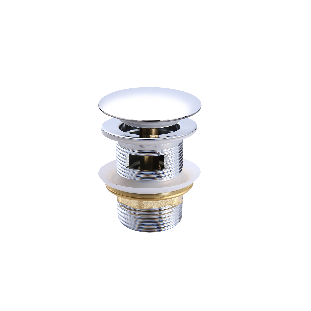 Contra Push para Lavabo de Latón Cromado sin Rebosadero con Salida de 1 1/4" FOLGVEX®