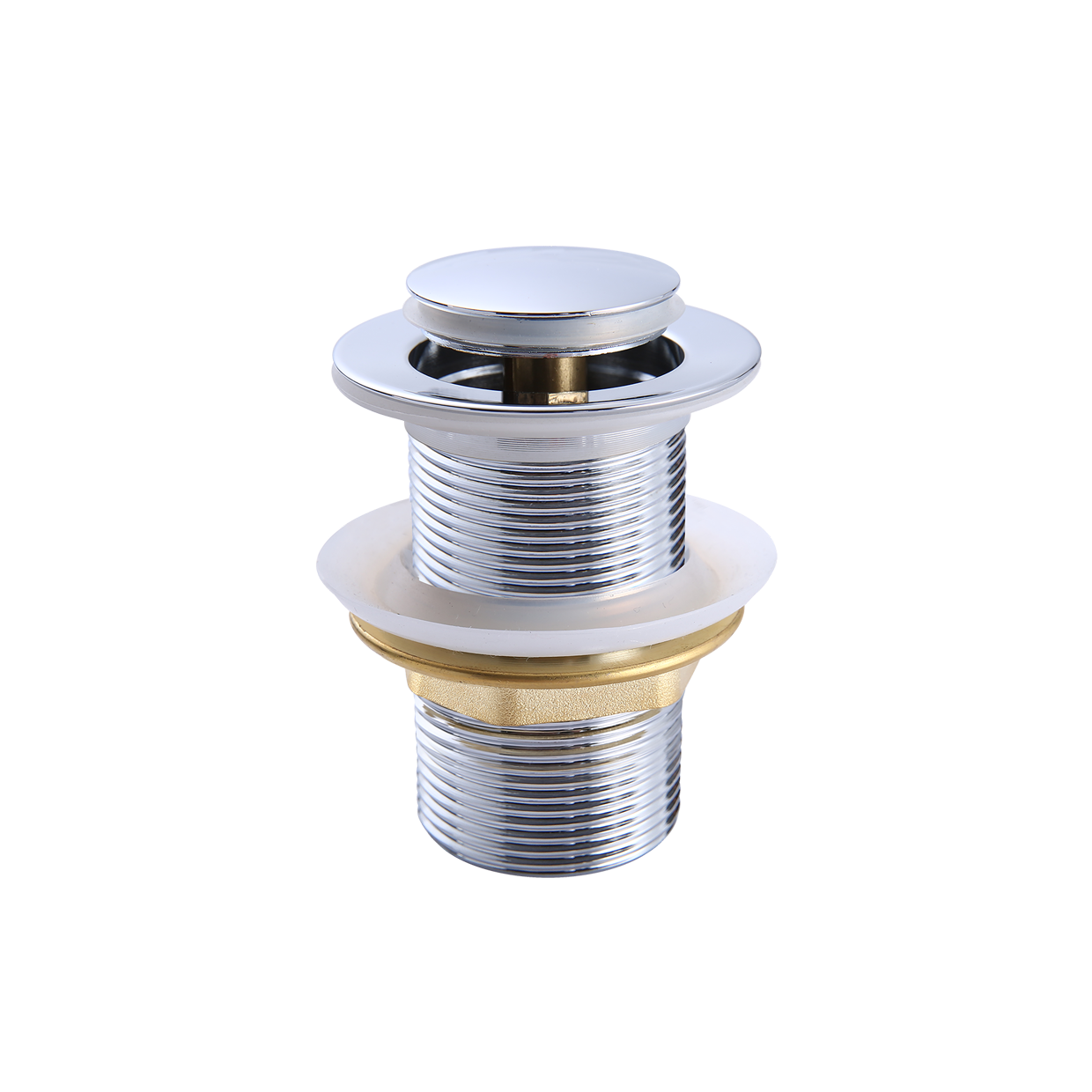 Contra Push para Lavabo de Latón Cromado sin Rebosadero con Salida de 1 1/4" FOLGVEX®