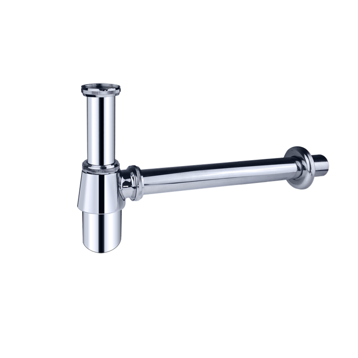Céspol de Latón para Lavabo Tipo Bote Chico con Acabado Cromado y Conexión de 1 1/4" FOLGVEX®