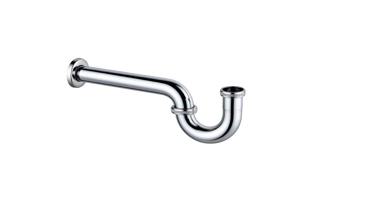 Céspol para Lavabo Tipo “P” Corto de Latón Cromado con Conexión de 1 1/4" FOLGVEX®