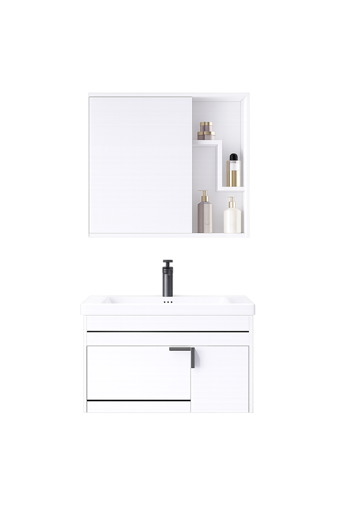 Mueble para Baño Flotante con Lavabo y Espejo con Estante 61 cm | FOLGVEX