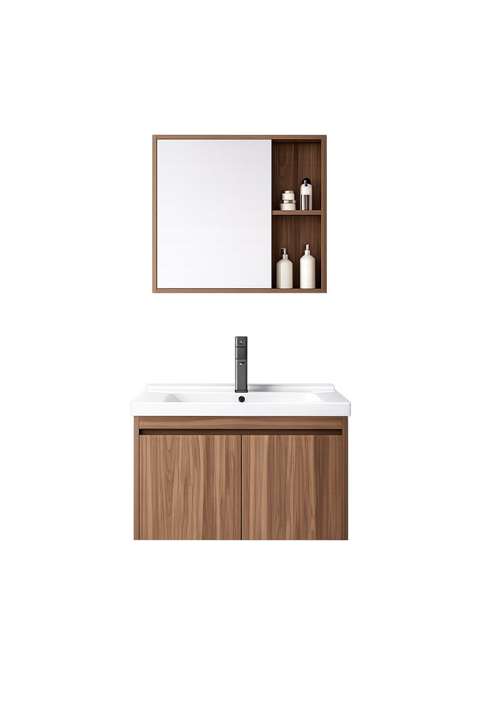 Mueble para Baño Flotante con Lavabo y Espejo con Estante 61 cm | FOLGVEX