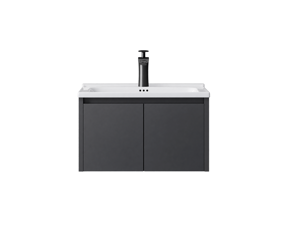 Mueble Flotante para Baño con Lavabo Cerámico 50 × 40 × 48 cm Acabado Gris Oxford FOLGVEX®