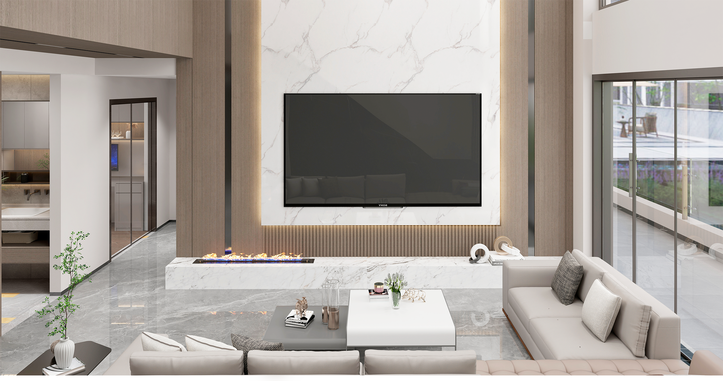 FOLGDECOR® · LITHOS · CARRARA WHITE PANEL DECORATIVO