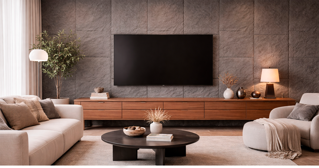 FOLGDECOR® · STRATA · MID GREY ROCK PANEL DECORATIVO