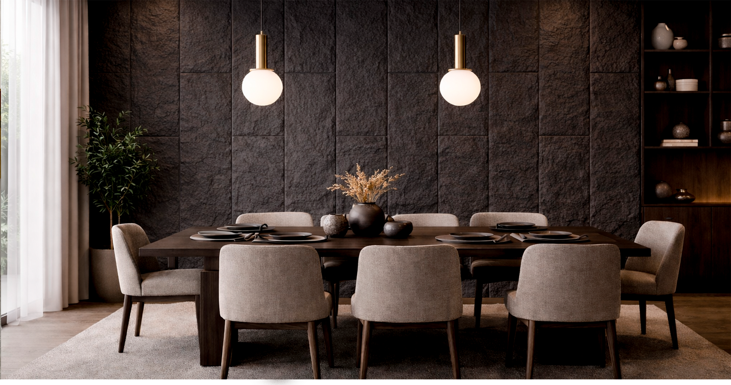 FOLGDECOR® · STRATA · GRAPHITE ROCK PANEL DECORATIVO