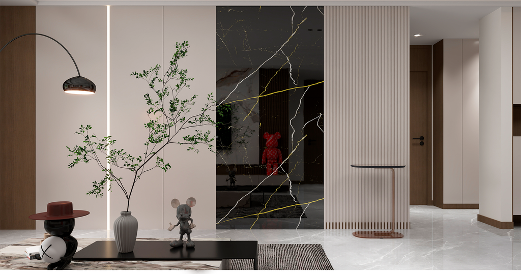 FOLGDECOR · LITHOS · NERO GOLD · PANEL DECORATIVO