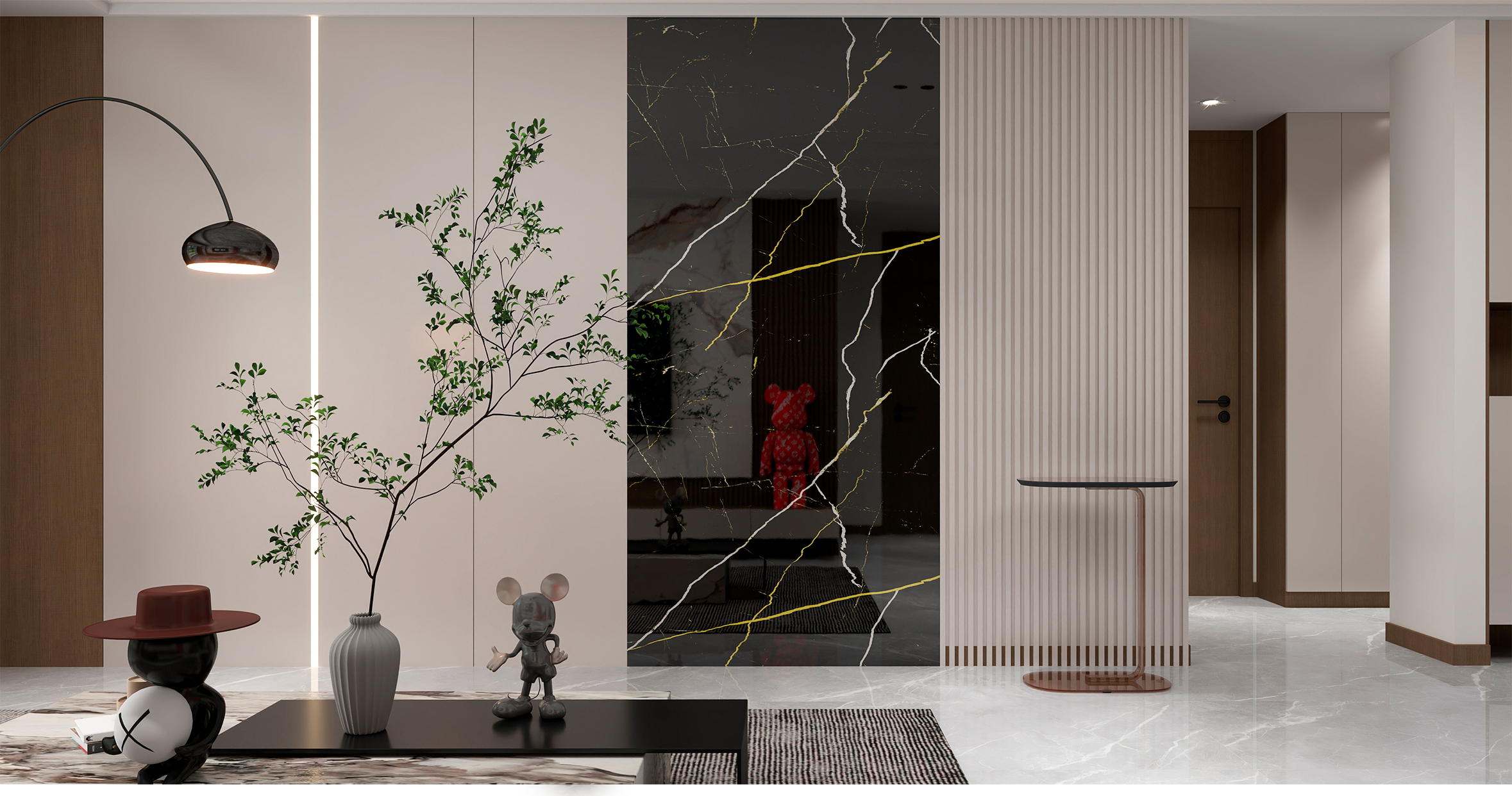FOLGDECOR · LITHOS · NERO GOLD · PANEL DECORATIVO
