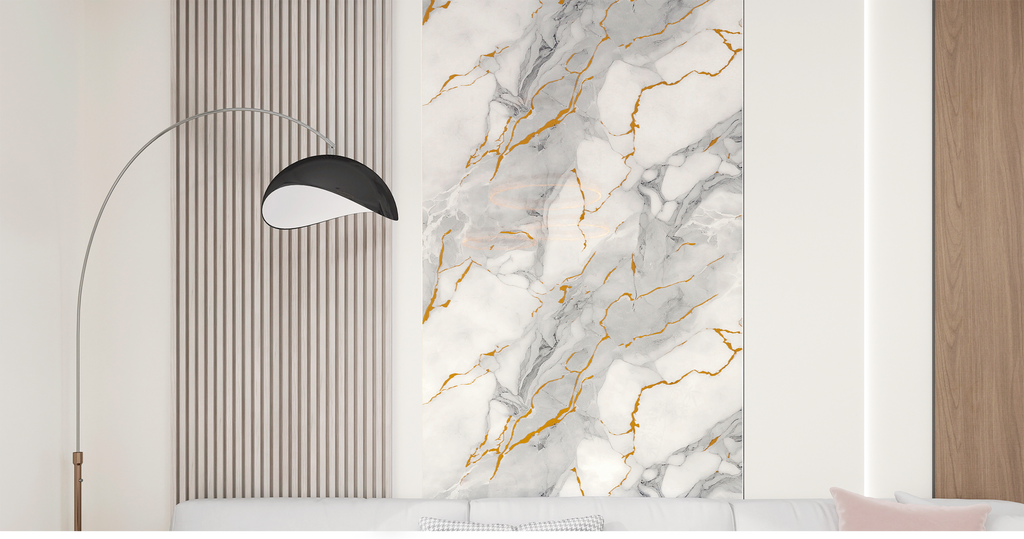 FOLGDECOR · LITHOS · CALACATTA AUREA · PANEL DECORATIVO