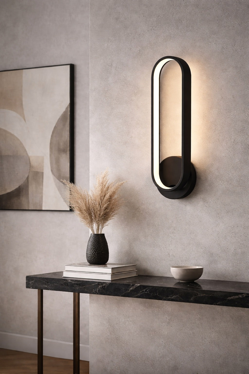 Lámpara Decorativa De Pared Color Negro - FOLGTECH